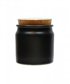 Korkenglas/Keramiktopf 160ml rund schwarz inkl. Presskork
