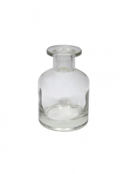 Glasflasche rund weiss (klar) 150ml für Raumduft, Mündung 19mm   ohne Verschluss, bitte separat bestellen!