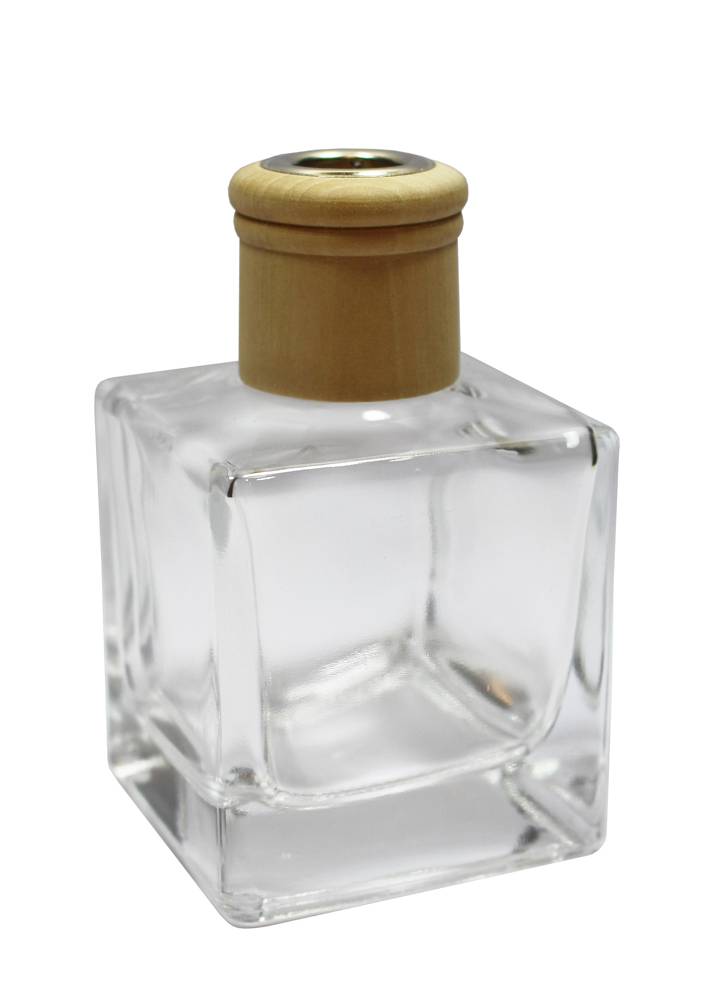 Ougual 4 Stück Hexaeder Glasflaschen für Raumduft-Diffusor